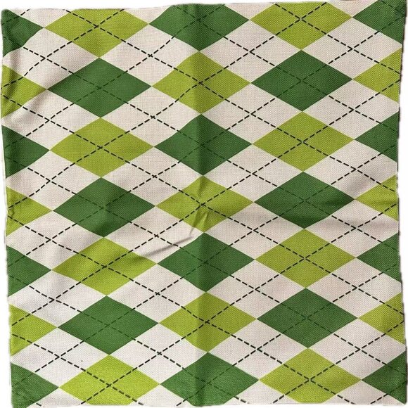 St. Patty’s Day 18x18 Pillow Covers – Green Plaid, Shamrock, Gnome – Set of 4 - Picture 7 of 10
